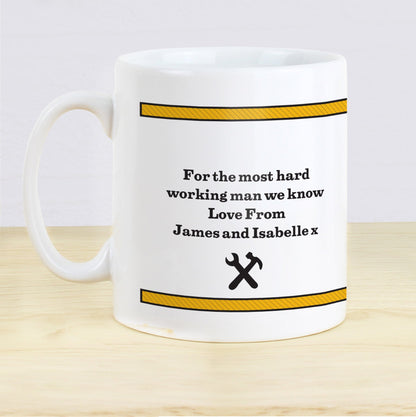 Personalised Man At Work Mug