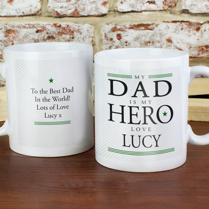 Personalised My Dad is My Hero Mug