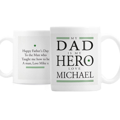 Personalised My Dad is My Hero Mug