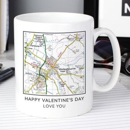 Personalised Present Day Map Compass Mug