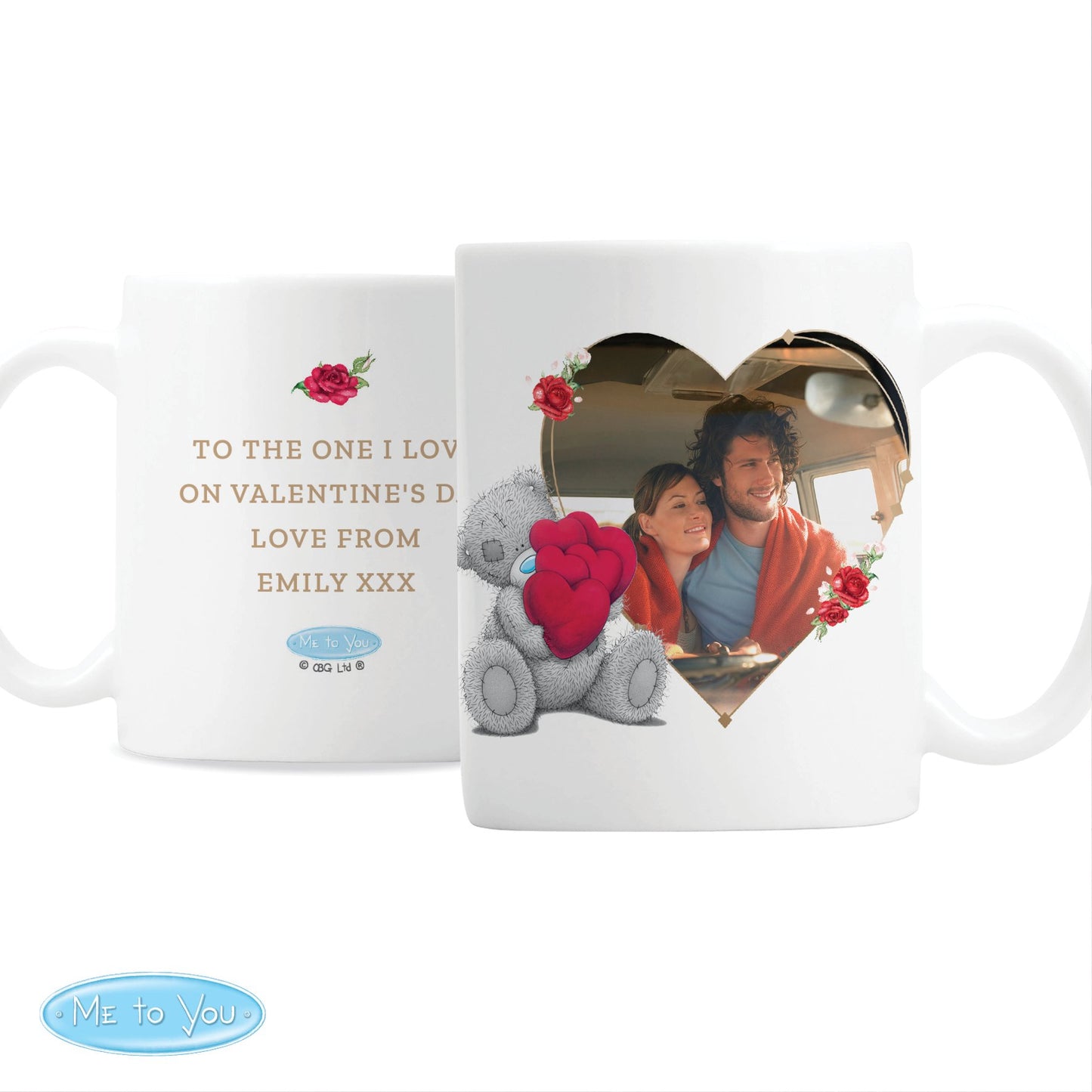 Personalised Me To You Valentines Photo Upload Mug