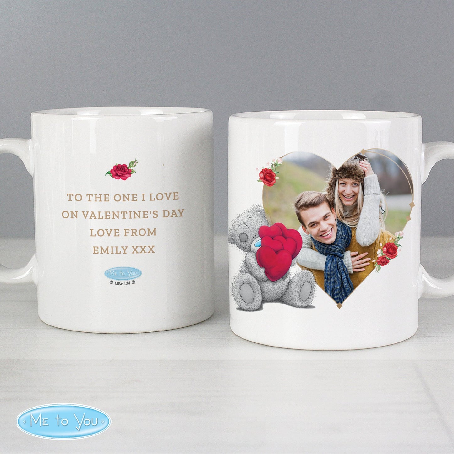 Personalised Me To You Valentines Photo Upload Mug