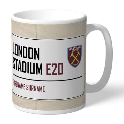 West Ham United FC Street Sign Mug