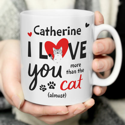 Personalised I Love You More Than The Cat Mug