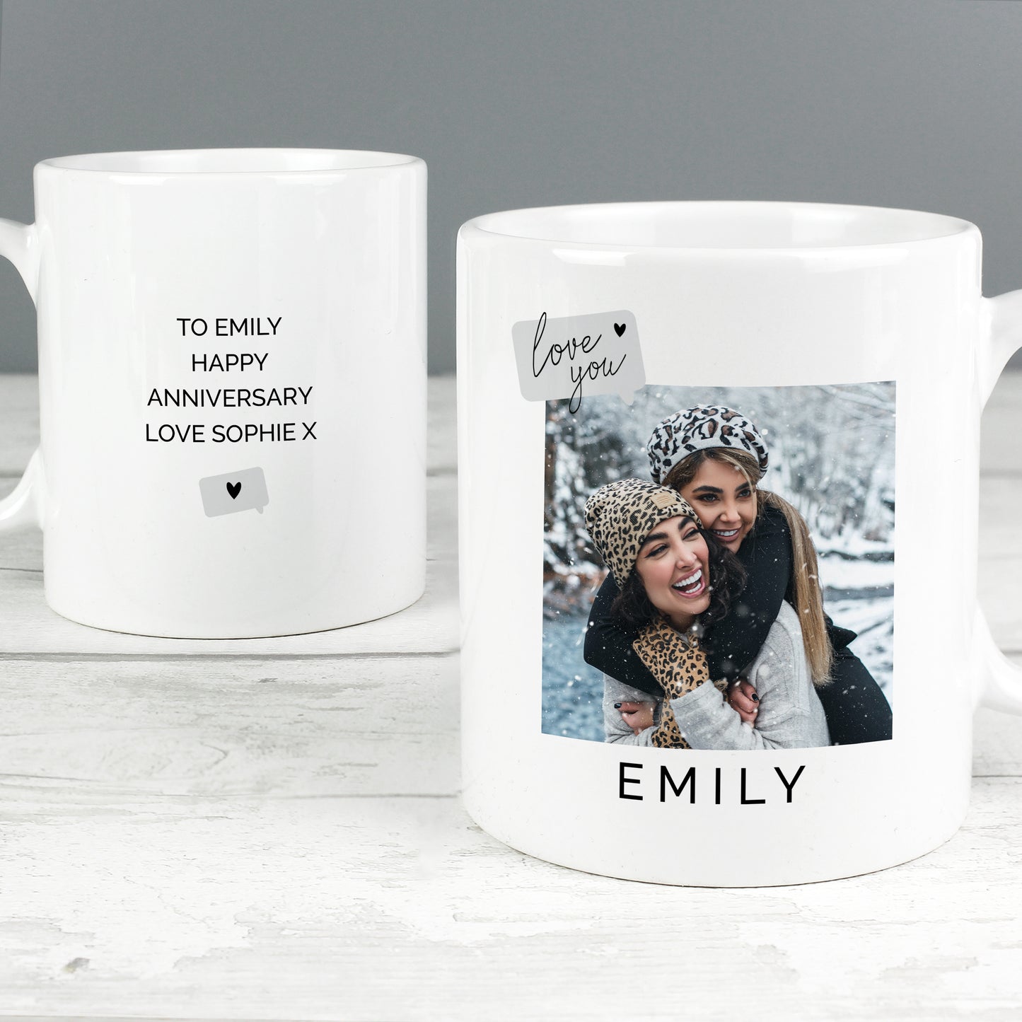 Personalised Love You Snapshot Photo Upload Mug