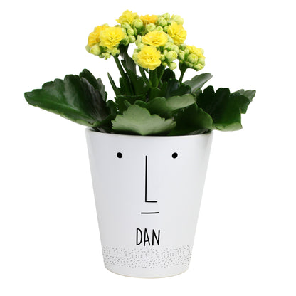 Personalised 'Mr Face' Plant Pot