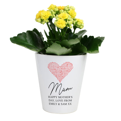 Personalised Heart Plant Pot