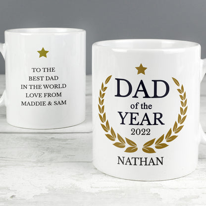 Personalised Dad of the Year Mug