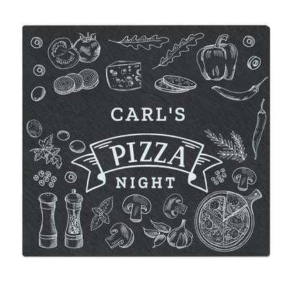 Personalised Pizza Glass Chopping Board/Worktop Saver