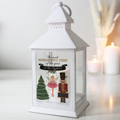 Personalised Nutcracker White Lantern