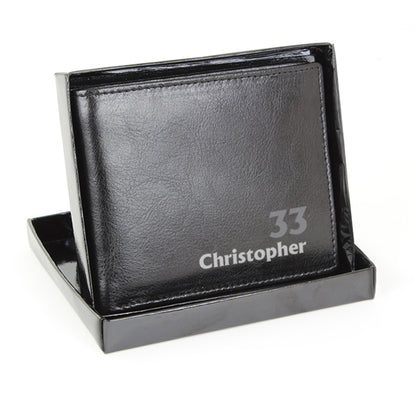 Personalised Birthday Leather Wallet