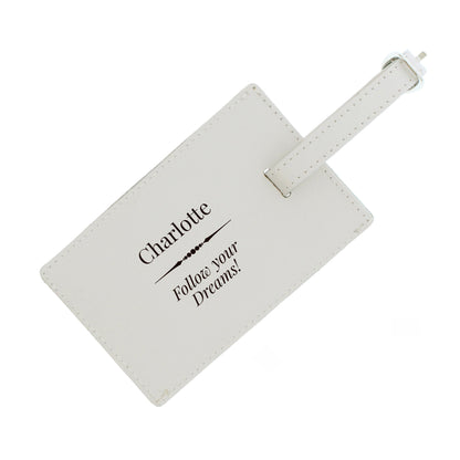 Personalised Classic Cream Luggage Tag