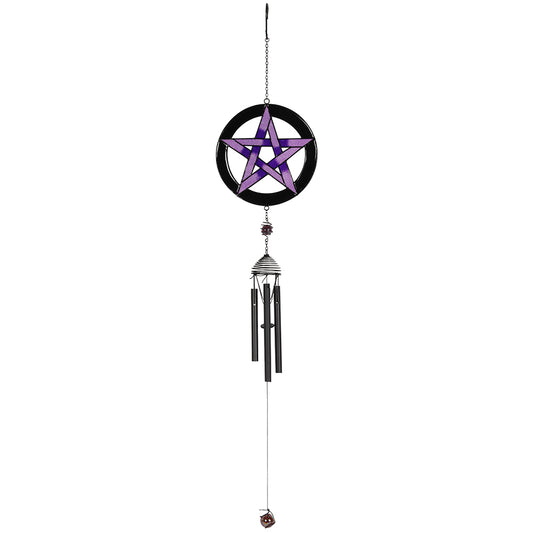 Purple Pentagram Windchime