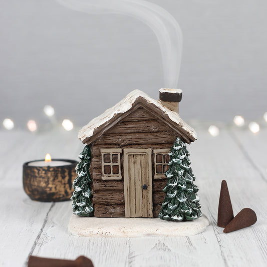 Log Cabin Incense Cone Burner