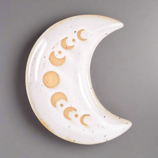 12cm Moon Phase Crescent Ceramic Trinket Tray