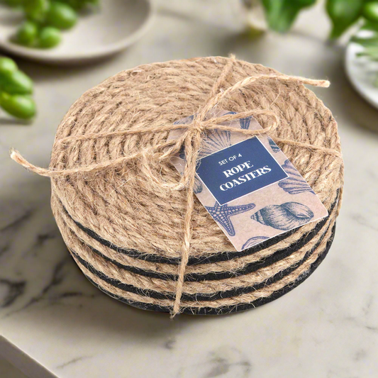 Coastal Charm Rope Coaster Set