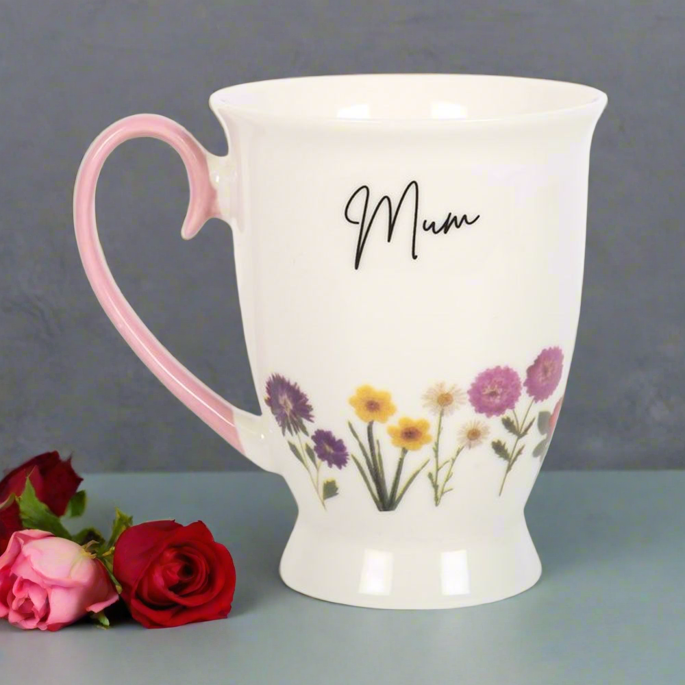 Mum Wildflower Pedestal Mug