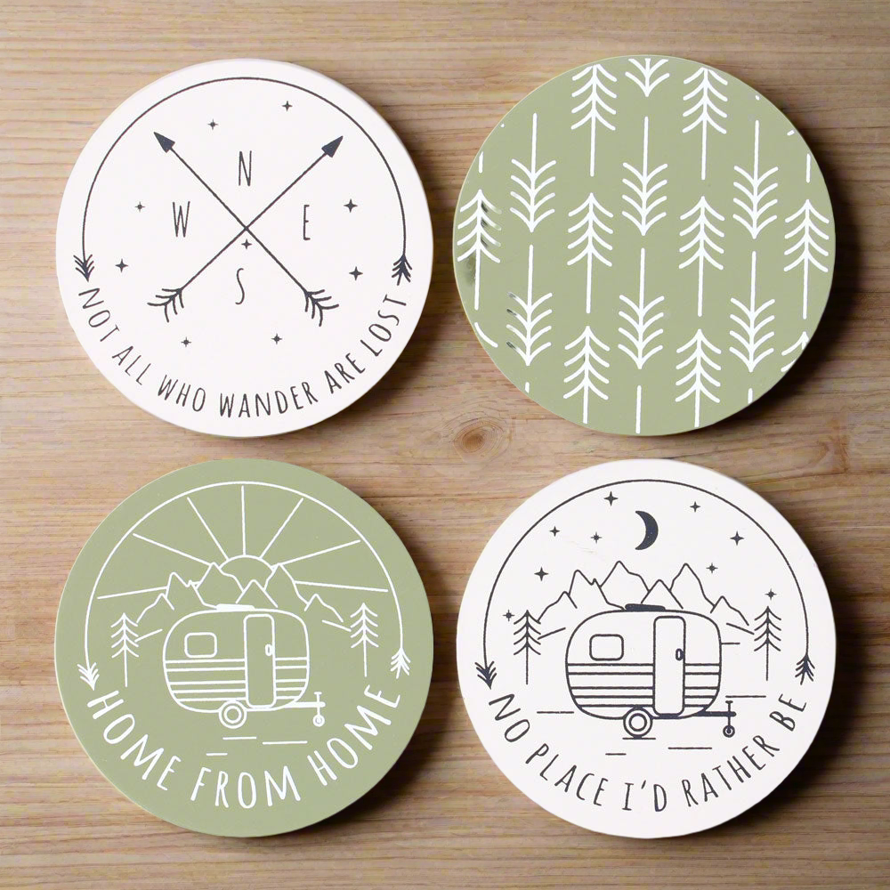 Happy Camper Coaster Set