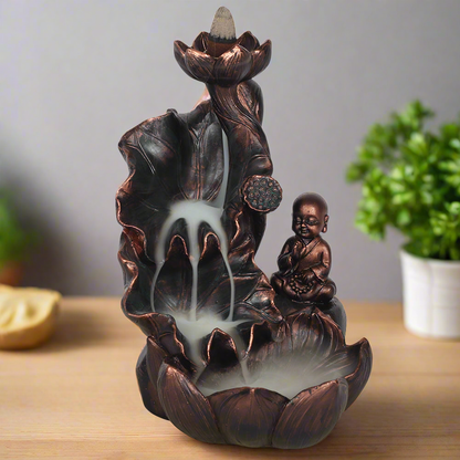 Bronze Effect Buddha Backflow Incense Burner