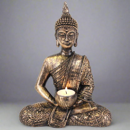 Sitting Thai Buddha Tealight Holder