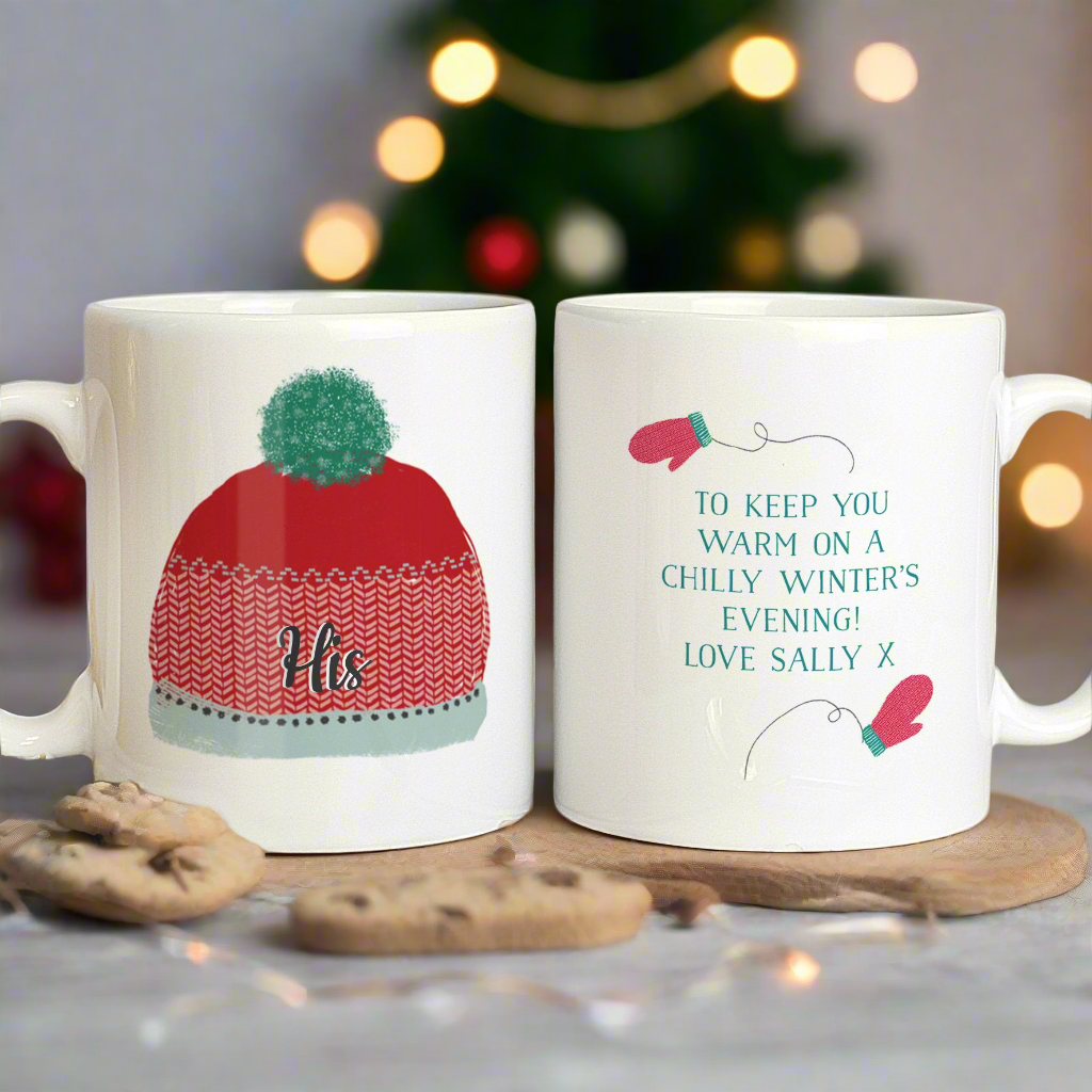 Personalised Woolly Hats Mug Set