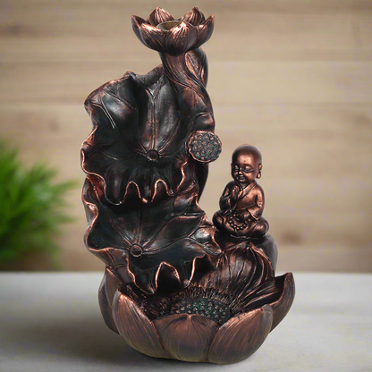 Bronze Effect Buddha Backflow Incense Burner