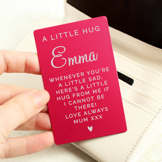 Personalised Free Text Cerise Wallet Card