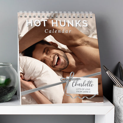 Personalised Hot Hunks Desk Calendar