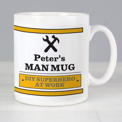 Personalised Man At Work Mug