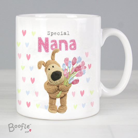 Personalised Boofle Birthday Flowers Mug