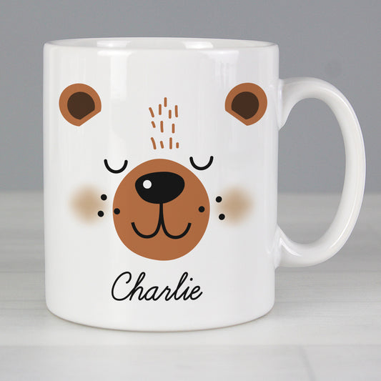 Personalised Cute Bear Face Mug