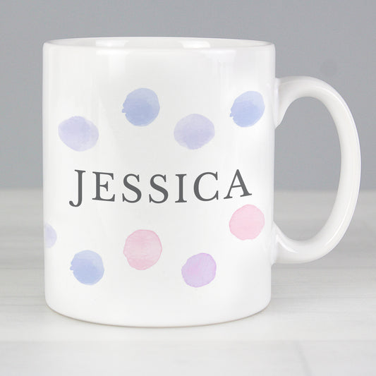 Personalised Pink Spot Mug