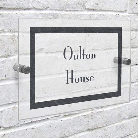 Personalised Slate Effect Acrylic House Sign